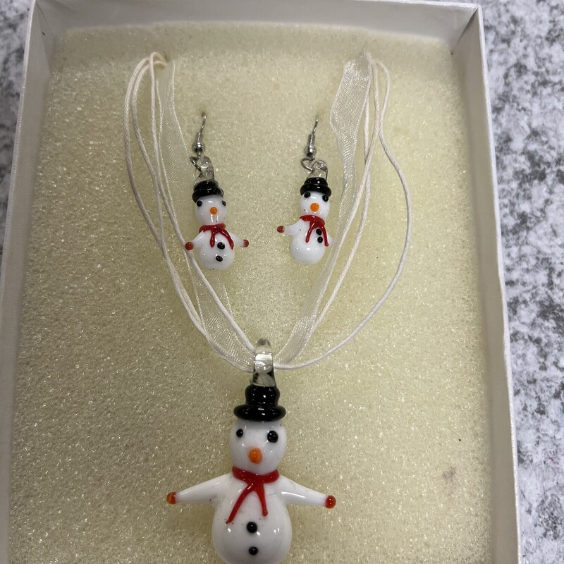 Snowman Earings/neckl;ace