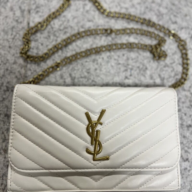 White Designer Purse, None, Size: None