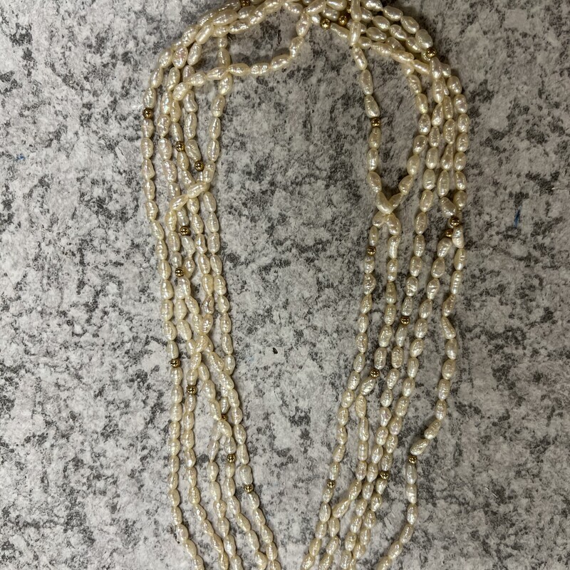 14k Seed Pearl Necklace