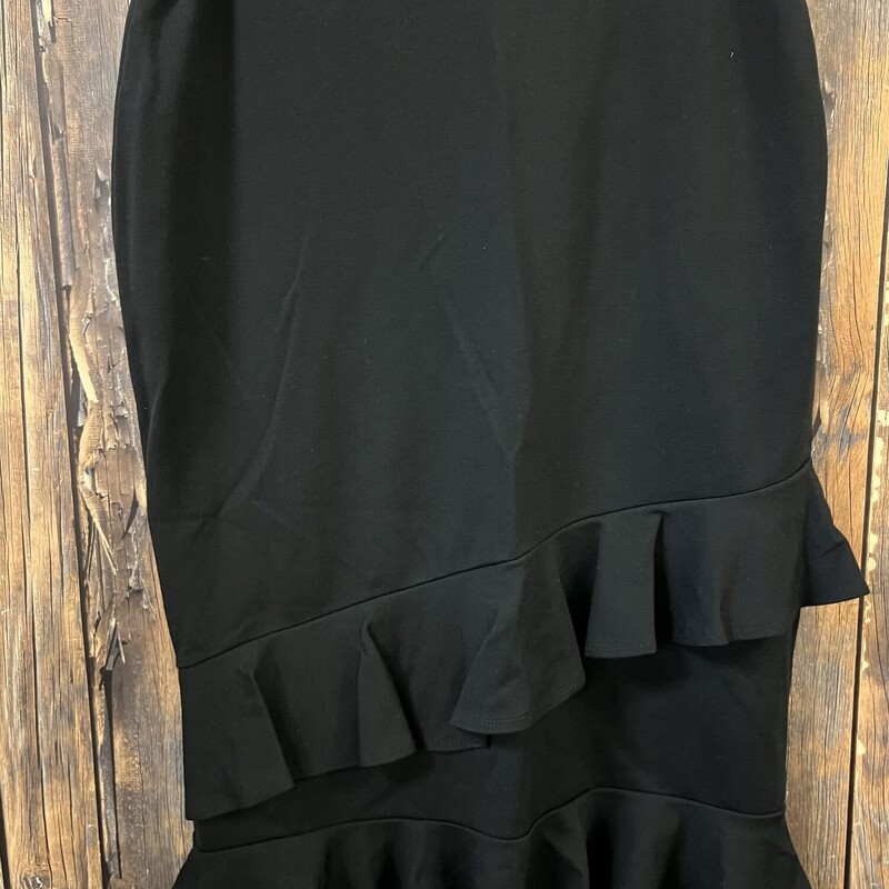 Black Ruffle Cato Skirt, Size: M