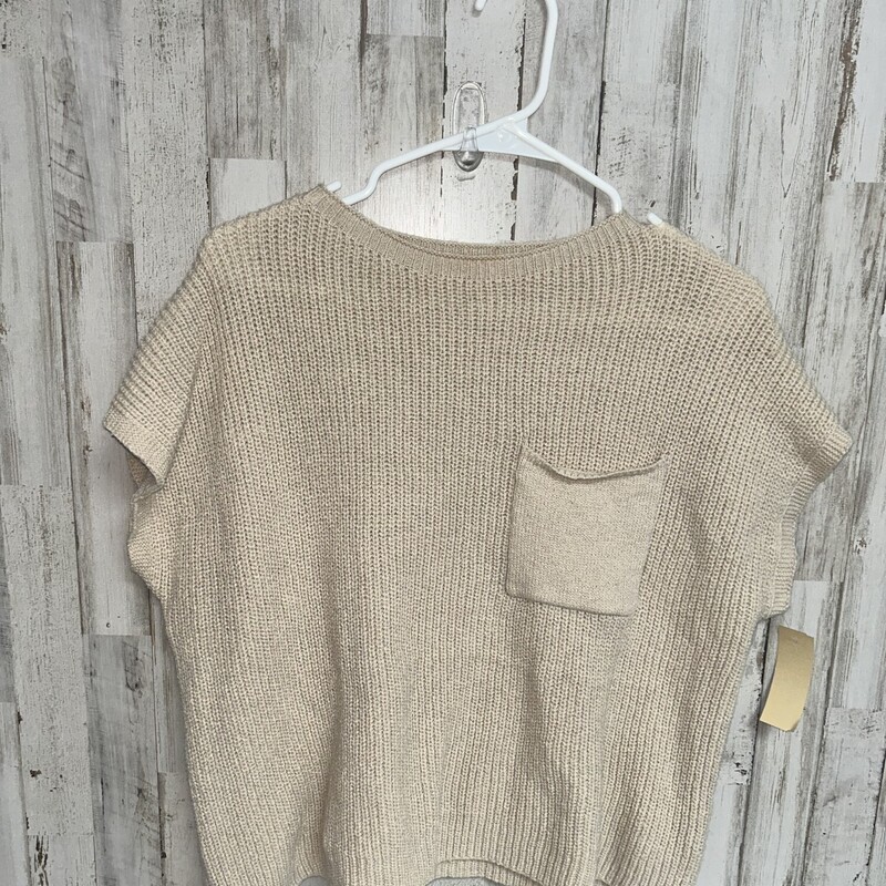 XL Tan Knit Pocket Top, Tan, Size: Ladies XL