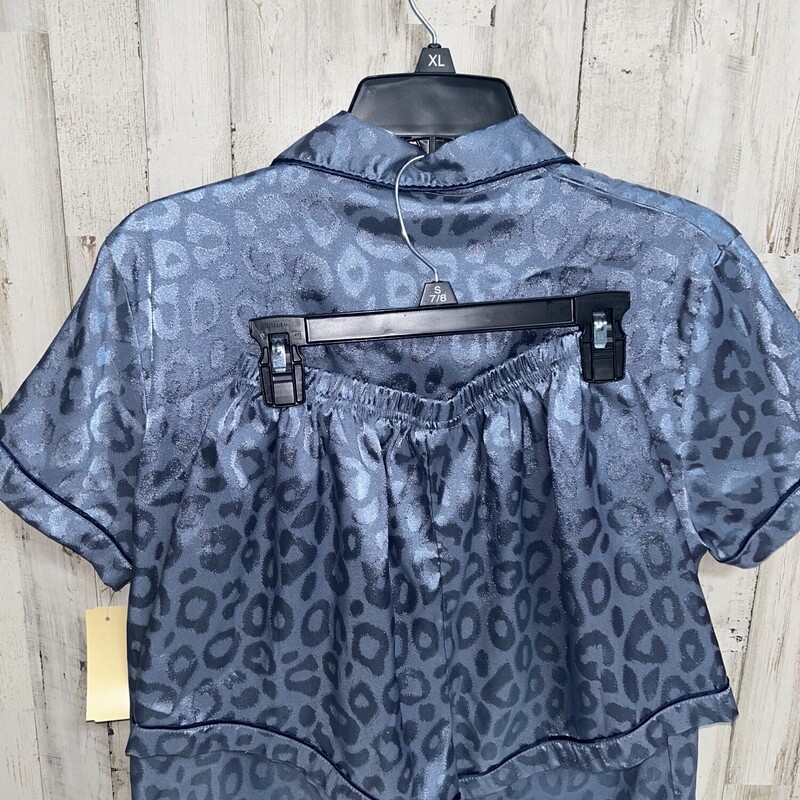 M Blue Leopard Pj Set, Blue, Size: Ladies M