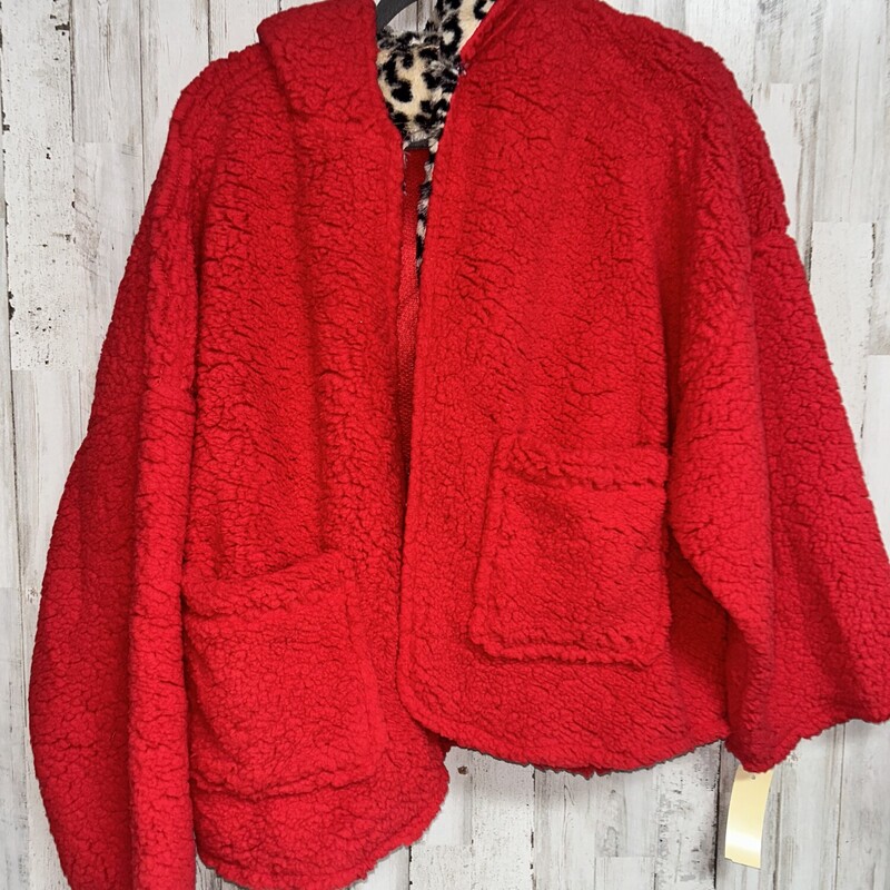 S Red Sherpa Jacket