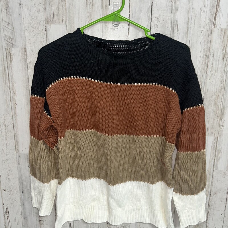 S Black Stripe Knit Sweat