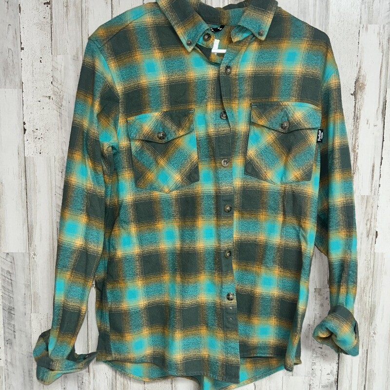 M Teal/Yellow Flannel