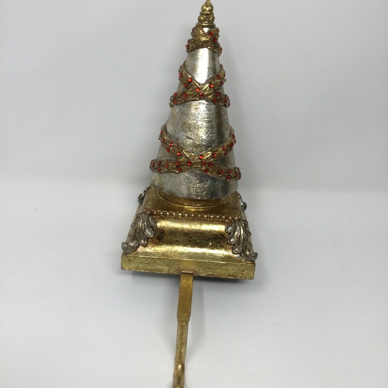 Bombay Tree Stocking Hold,
Gold,
Size: 7.5 X 4 X 4 In