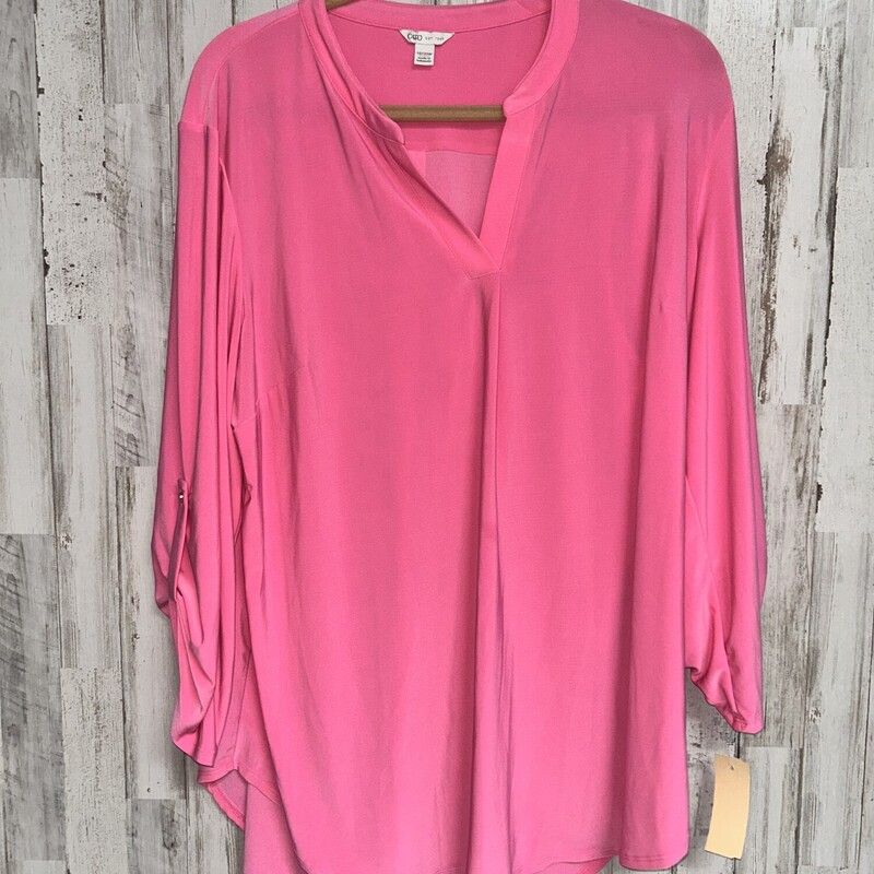 18/20W Pink Vcut Top