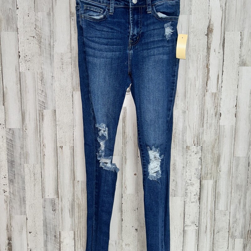 Sz26 Ripped Drk Wash Jean