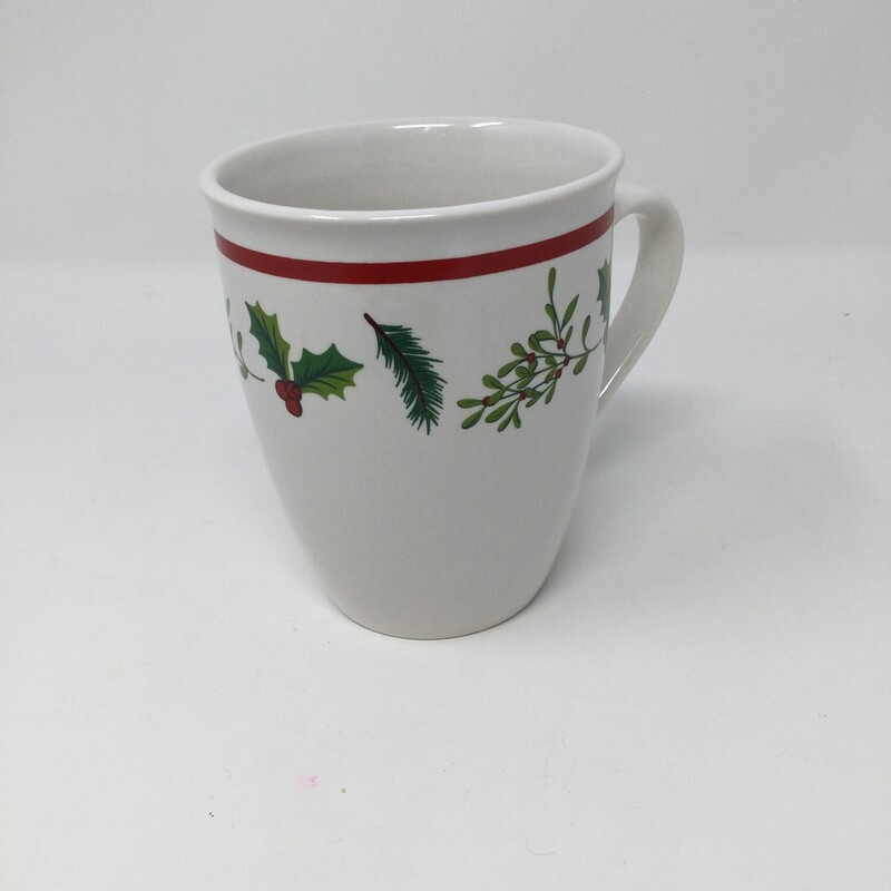 Holiday Mug, White/Gren/Red