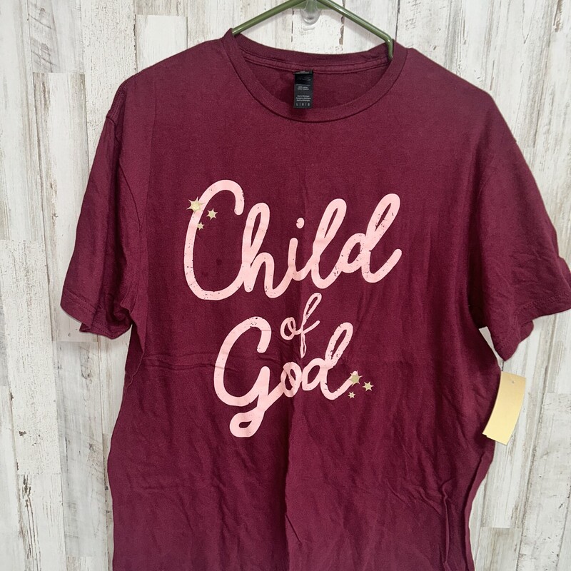 L Child Of God Tee, Red, Size: Ladies L