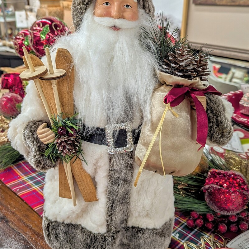 Santa Fur Hat W Skis