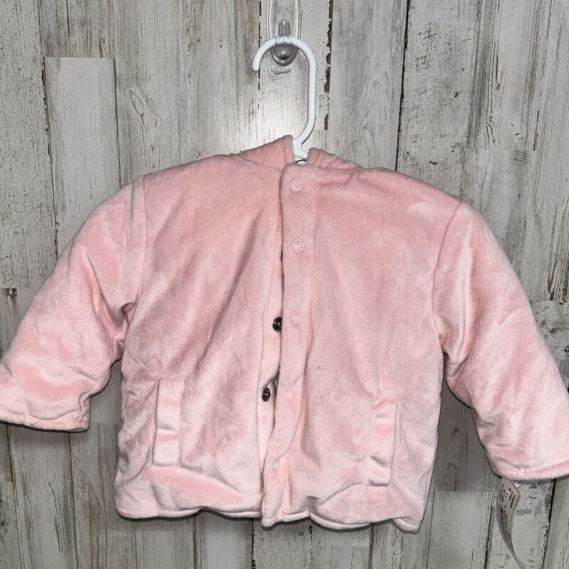 6/9M Pink Button Jacket, Pink, Size: Girl 6-12m