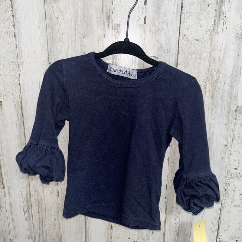 18M Navy Puff Top