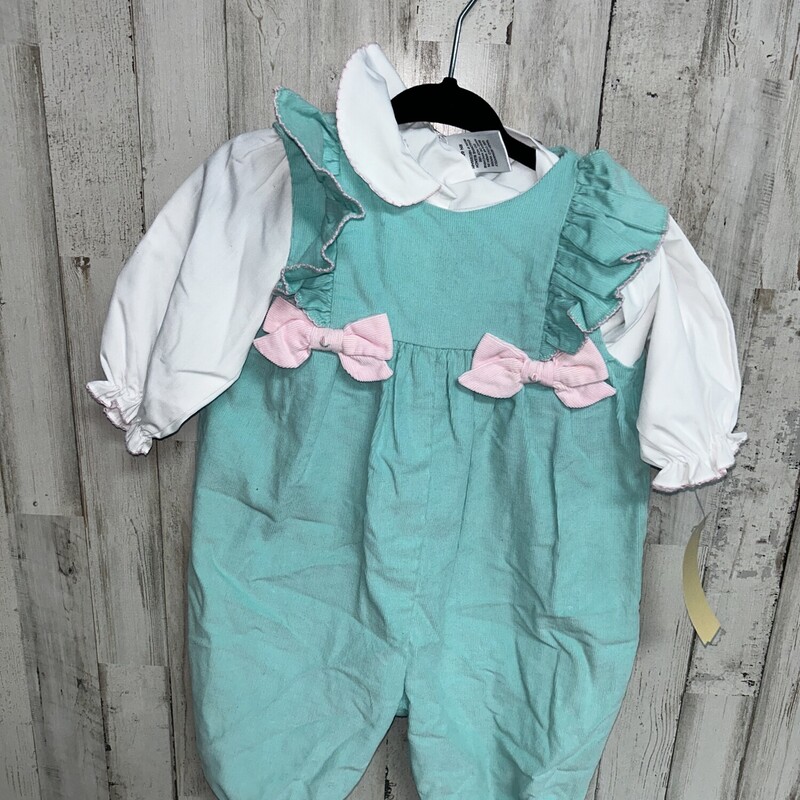 6M Teal Corduroy Romper