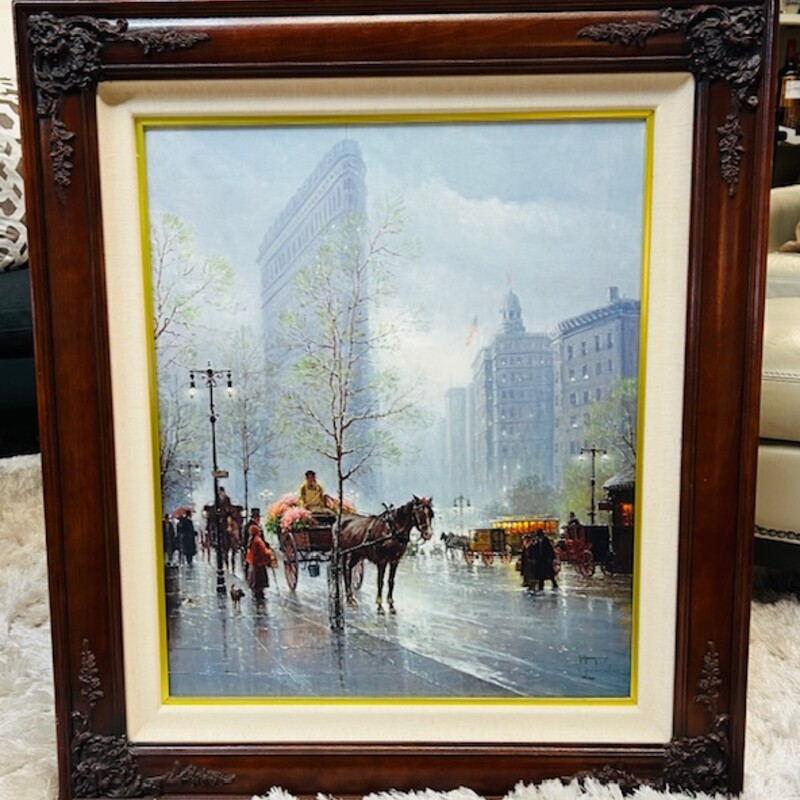 Springtime In New York Artwork by G. Harvey
Blue Brown Multicolored Size: 28 x 32H
Certificate of Authenticity on file
Mastergraphics on Canvas
139/950