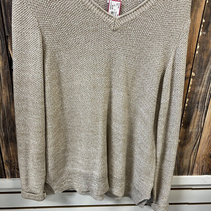 Tan V-neck Sweater