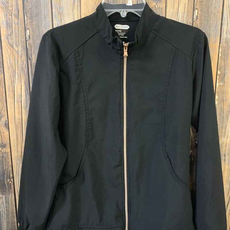 Black Scrub Jacket, Size: M