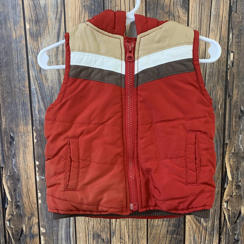 Red Tan Vest Old Navy