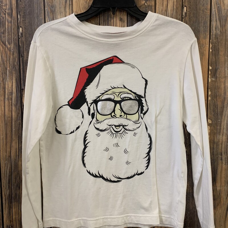 White-Santa Shirt, White, Size: 10-12