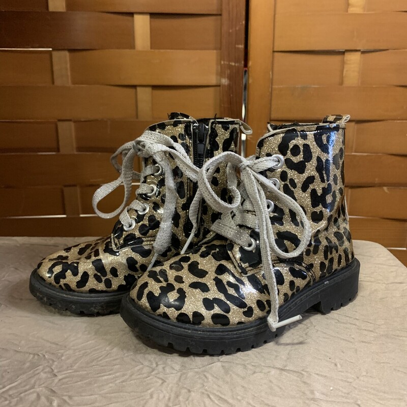 Leopard Print Boots, Size: 11