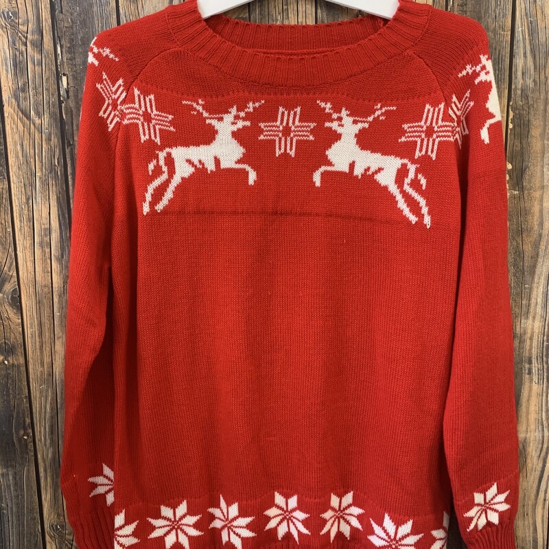 Red W Deer Top, Size: XL