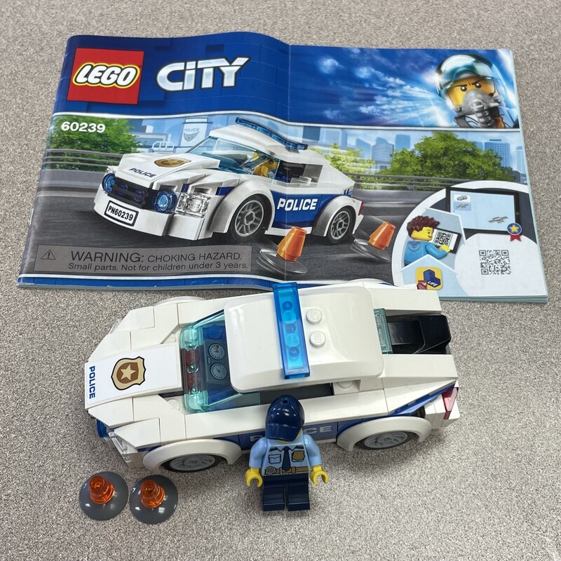 Lego City Police Car, Blue, Size: 60239