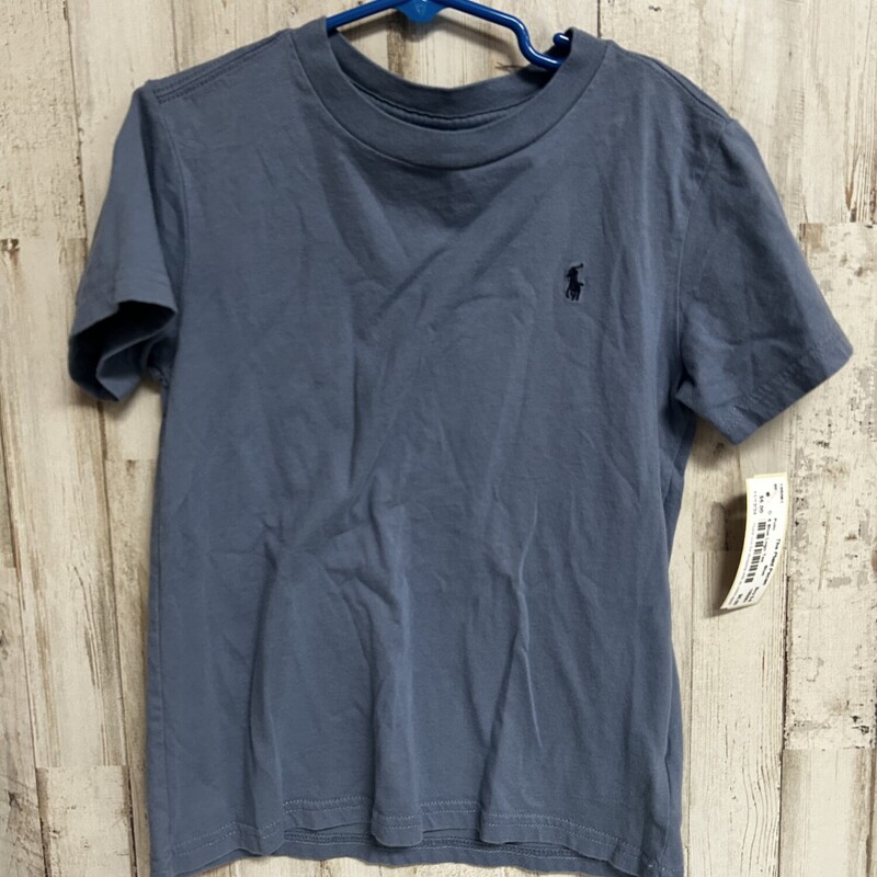 6 Blue Logo Tee, Blue, Size: Boy 5-8