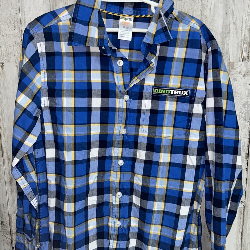 7/8 Blue Plaid Button Up