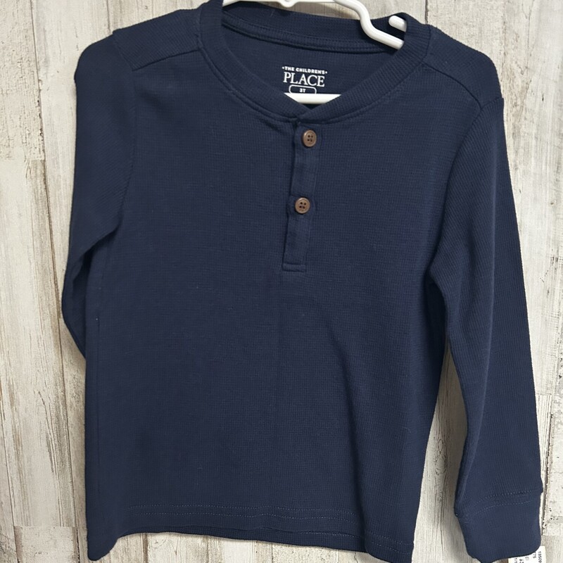 3T Navy Thermal Tee, Navy, Size: Boy 2T-4T