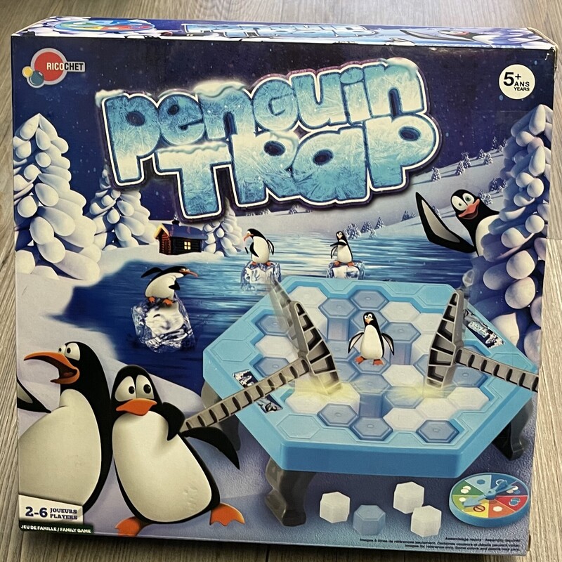 Penguin Trap Game, Blue, Size: Pre-owned
Complete