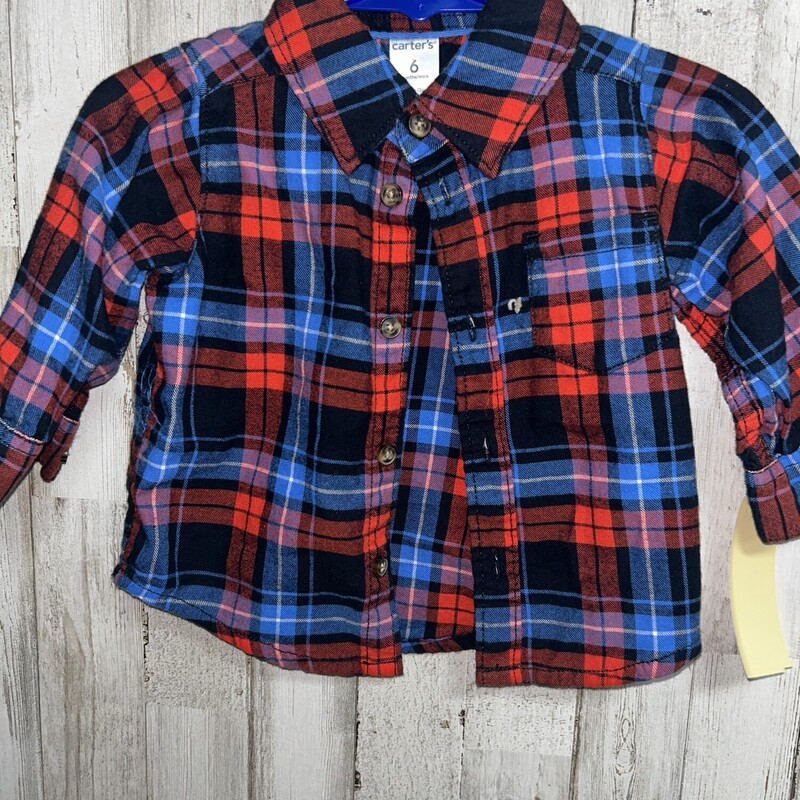 6M Red/Blue Button Up