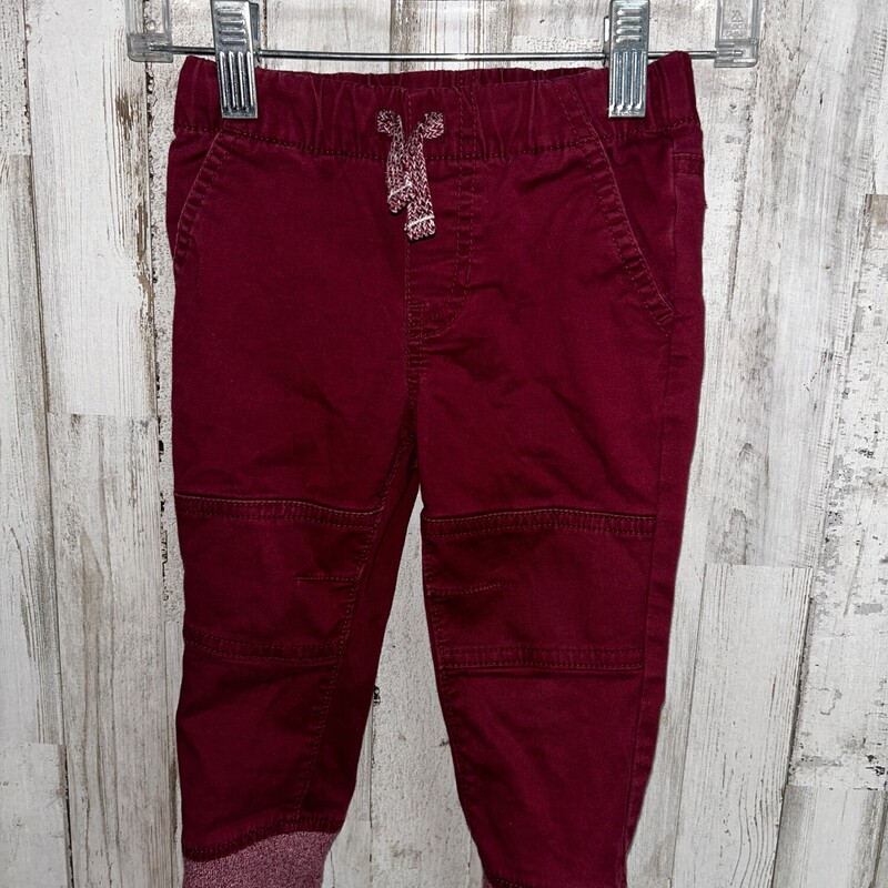 18M Red Jogger Pants, Red, Size: Boy 12-24m