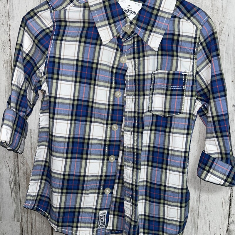 3T Blue/Beige Button Up