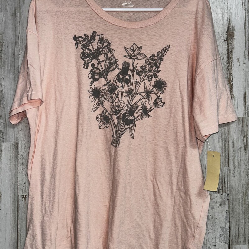 M Pink Floral Tee