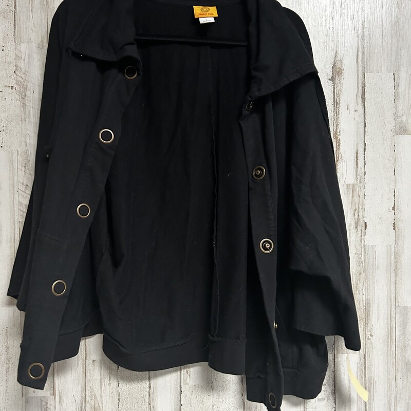 L Black Button Jacket