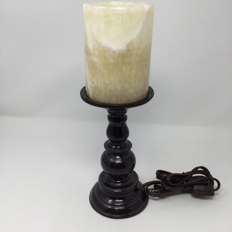 Pedestal Lamp With Marble