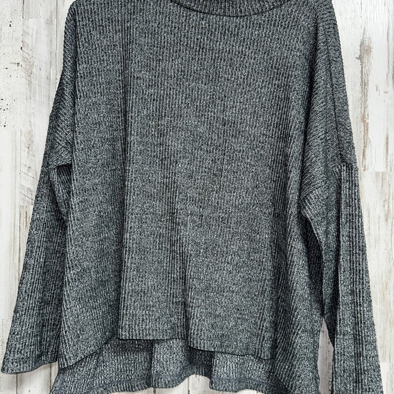 XL Grey Knit Cowl Top