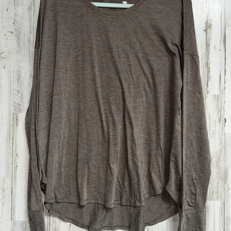 2X Brown Heathered Top, Brown, Size: Ladies 2X