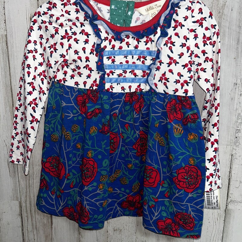 18/24M Blue Floral/Berry, Blue, Size: Girl 18-24