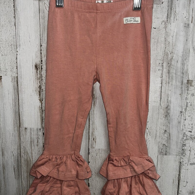 2 Peach Ruffle Flares