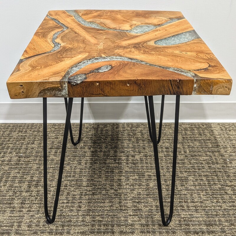 Wood Resin Inlaid Table