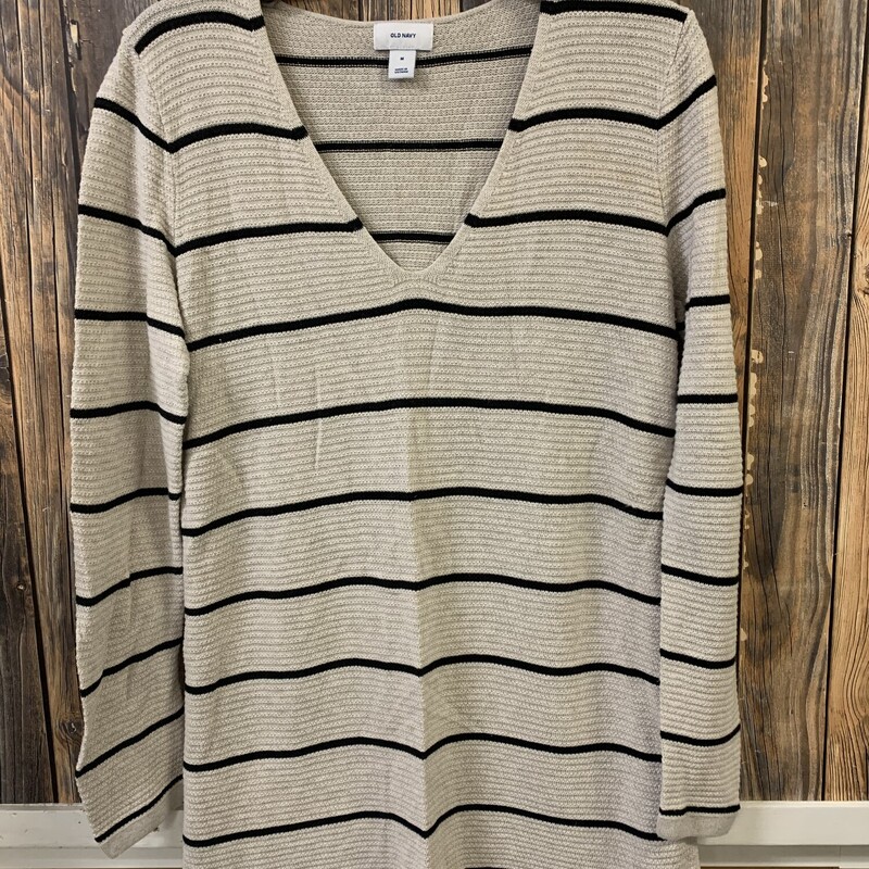 Tan/black Stripe Shirt, Size: M, Old Navy