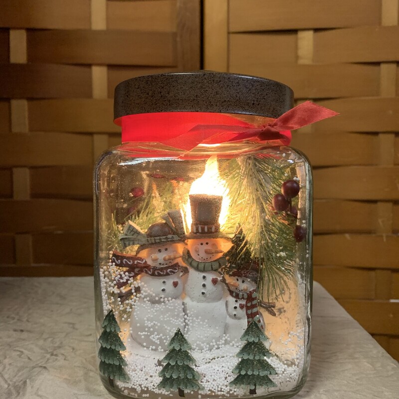 Snowman Jar Lamp