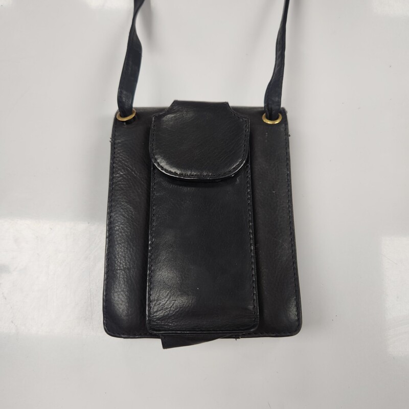 Crossbody Genuine Leather, Black, Size: Os