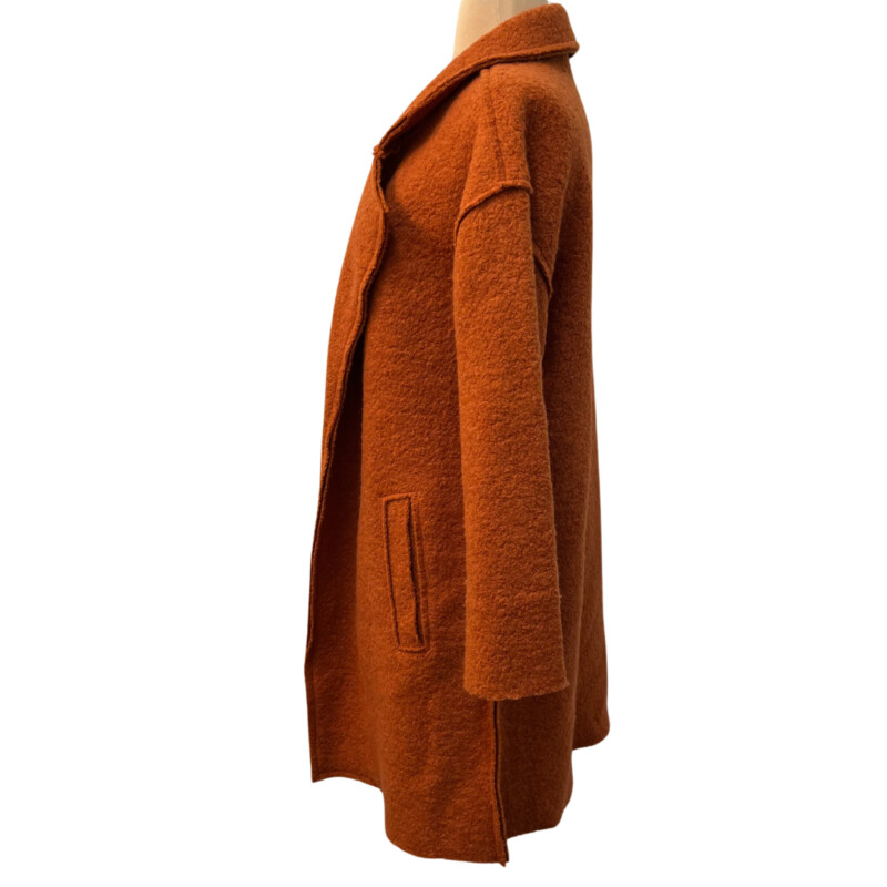 Moon River Open Jacket
Wool Blend
Color: Pumpkin
Size: XS/S