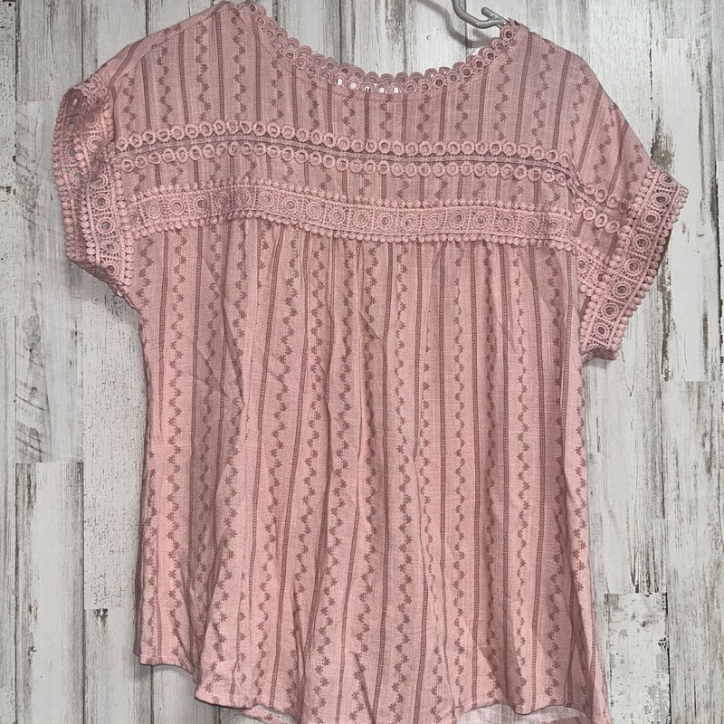 S Pink Printed Lace Trim