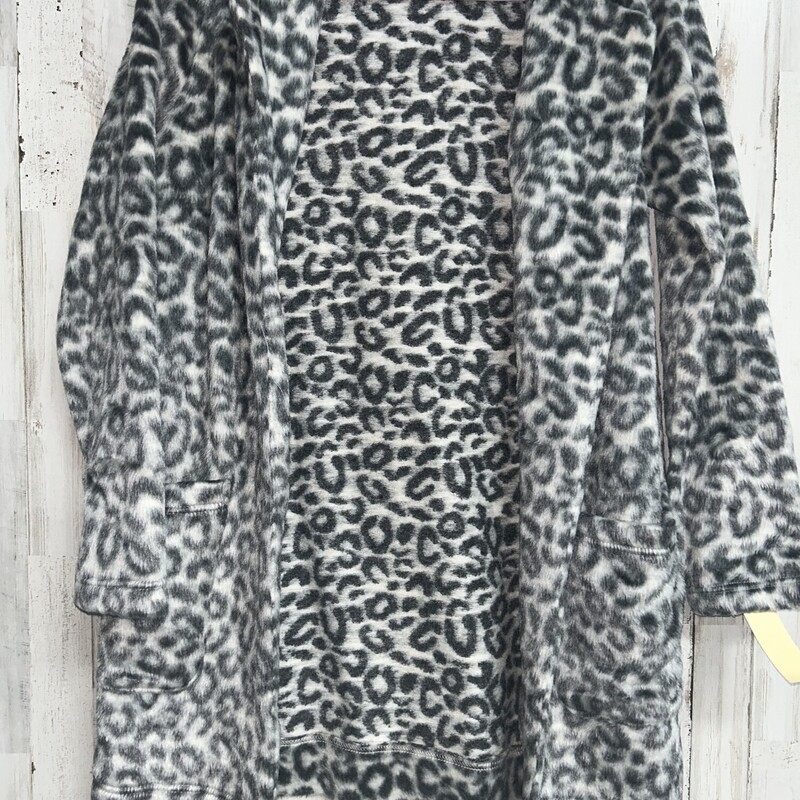 XS Grey Leopard Fur Jacke