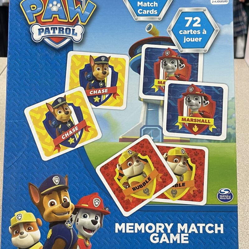 Paw Patrol Memory Game, Multi, Size: Pre-owned