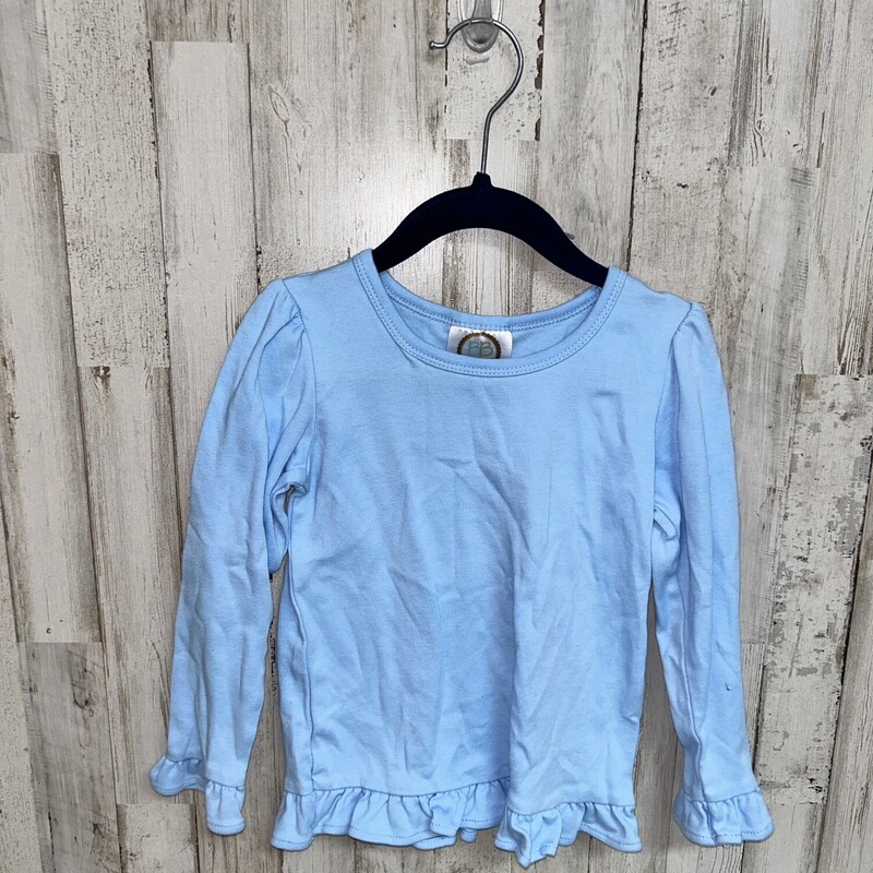 4T Lt Blue Peplum Top