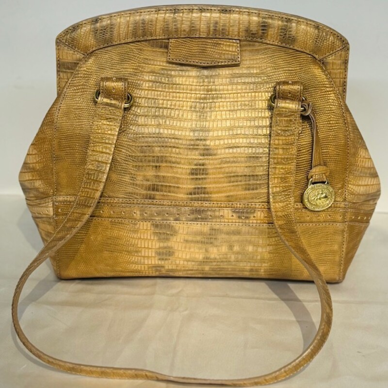 Brahmin Pardalis Framed Satchel
Tan Brown Size: 12.5 x 9.5H